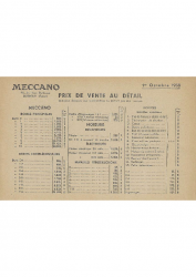 Tarif de 1955 – (21,3 x 13,7 cm)