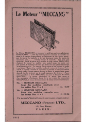 Moteurs mécaniques 1912 – 1912 en bas à gauche