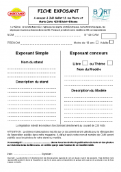Fiche exposant