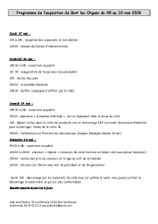 Programme de l&rsquo;exposition Bort 2026