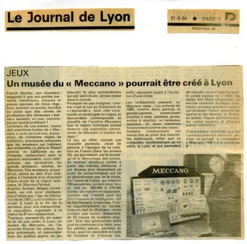 Le Journal de Lyon 31/05/1984