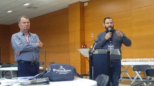 1-L'ancien et le nouveau Présidents : André Bénéteau, et Olivier Depardieu