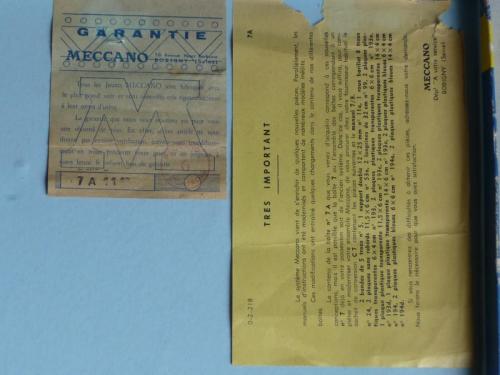 N°7A    11-1962 - Garantie + Avis