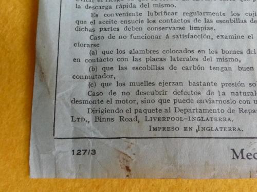 87- Notice 4 Volts 1927