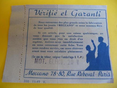Garantie 1949