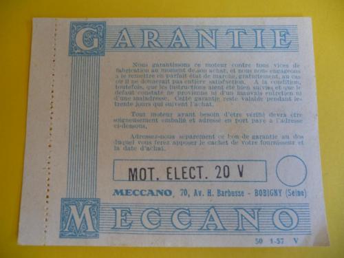 Garantie 1957