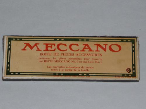 Boite MECCANO N° 1 A de pieces accessoires de 1920 avec pieces nickelées | UK