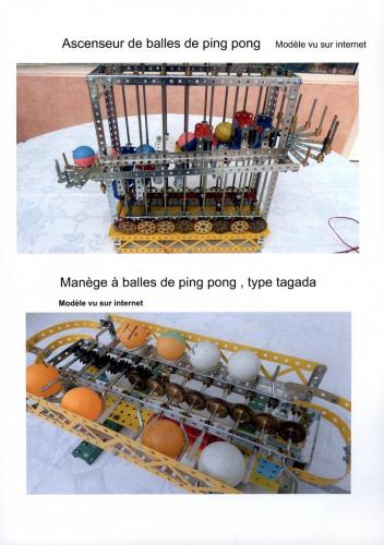 15 Ascenseur à marches pour balles ping-pong
