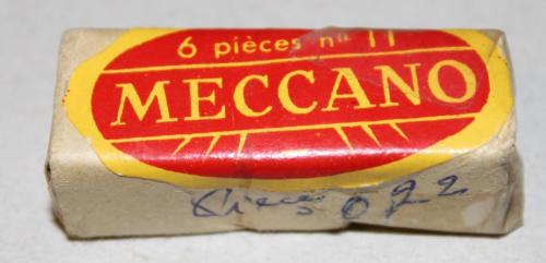N°11-Grand Meccano-6 pièces n°11-Nickelé