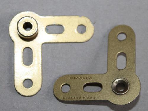 N°128-Meccano breveté SGDG-doré verni-Simple taraudage