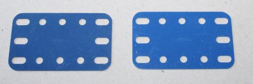N°194-Meccano-Sans trou central-bleu foncé et bleu