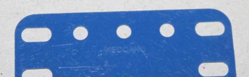 N°194a-Meccano haut-Avec trou central-bleu
