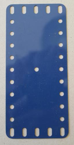 N°194e-Meccano haut-Avec trou central-bleu