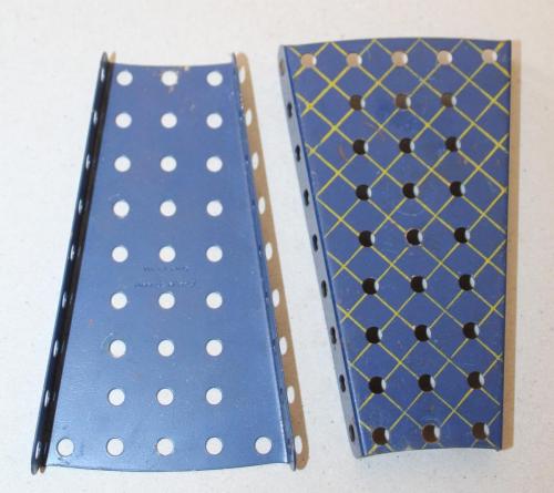 N°54a-Meccano Modèle déposé intérieur-Bleu croisillonné