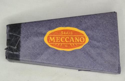 N°54a-Meccano Modèle déposé-bleu croisillonné-9 trous