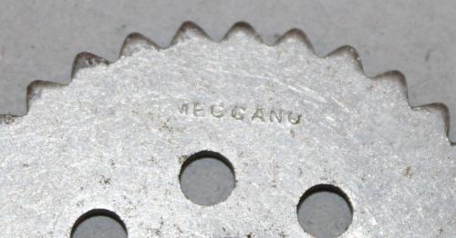N°95-Meccano-Double taraudage-Gros moyeu-Nickelé