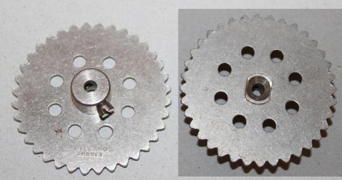 N°95-Meccano France-Double taraudage-Gros moyeu-Nickelé