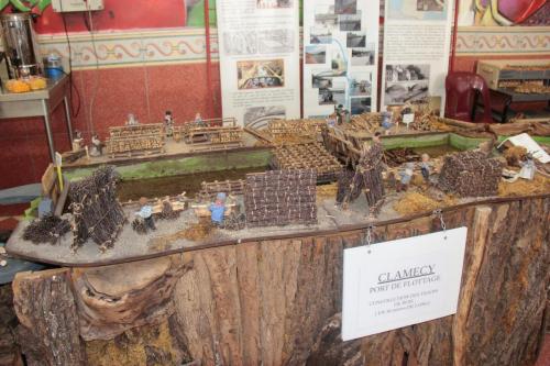 Diorama flottage du bois en Morvan